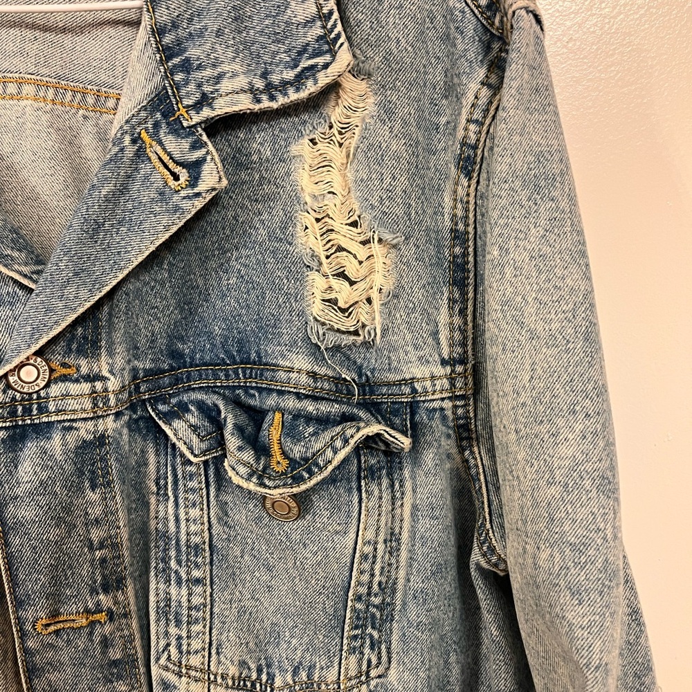 H&M Distressed Denim Jacket